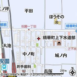 京都府相楽郡精華町祝園一丁田周辺の地図