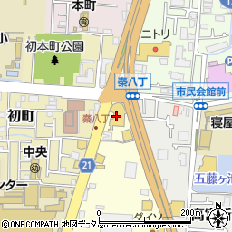 トヨタカローラ大阪寝屋川中央店周辺の地図