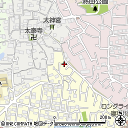 大阪府寝屋川市太秦緑が丘5周辺の地図