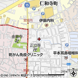 大阪府寝屋川市黒原城内町6-13周辺の地図