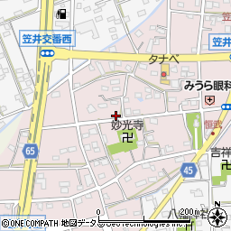 静岡県浜松市中央区恒武町59周辺の地図