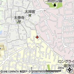 大阪府寝屋川市太秦緑が丘5-2周辺の地図