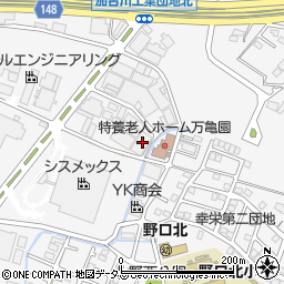 兵庫県加古川市野口町水足105-10周辺の地図