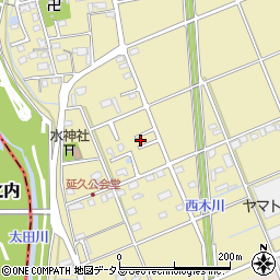 静岡県袋井市延久423周辺の地図