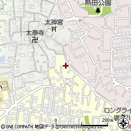 大阪府寝屋川市太秦緑が丘5-1周辺の地図