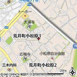 兵庫県高砂市荒井町小松原3丁目周辺の地図