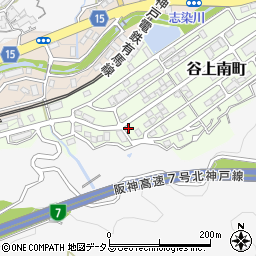 兵庫県神戸市北区谷上南町17-16周辺の地図
