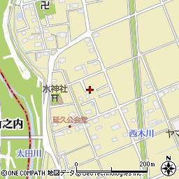 静岡県袋井市延久433-8周辺の地図