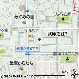 パレ武庫之荘３周辺の地図