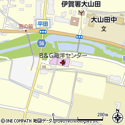 伊賀市役所　大山田図書室周辺の地図