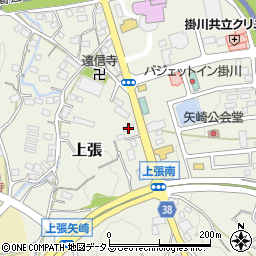 静岡県掛川市上張860周辺の地図