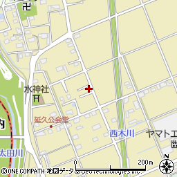 静岡県袋井市延久420周辺の地図
