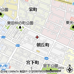 愛知県豊橋市朝丘町8周辺の地図