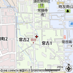 兵庫県尼崎市常吉周辺の地図