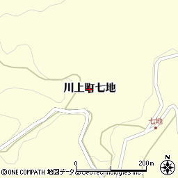 岡山県高梁市川上町七地周辺の地図