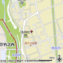 静岡県袋井市延久432周辺の地図
