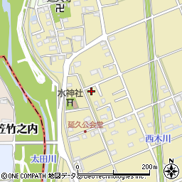 静岡県袋井市延久431周辺の地図