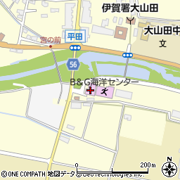 伊賀市上野図書館大山田図書室周辺の地図