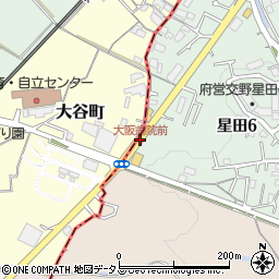 大阪病院前周辺の地図