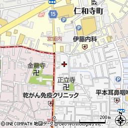 大阪府寝屋川市黒原城内町16-3周辺の地図