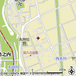 静岡県袋井市延久433-7周辺の地図