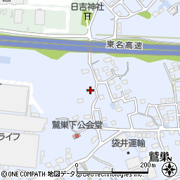 静岡県袋井市鷲巣491周辺の地図