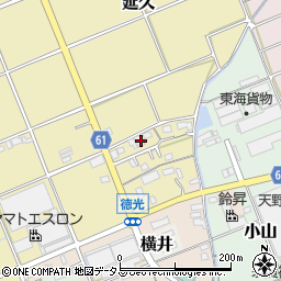 静岡県袋井市延久162周辺の地図