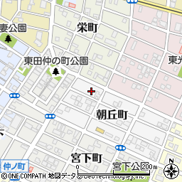 愛知県豊橋市朝丘町9周辺の地図