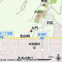 愛知県豊橋市多米町大門周辺の地図