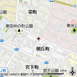 愛知県豊橋市朝丘町6周辺の地図