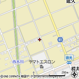 静岡県袋井市延久290周辺の地図