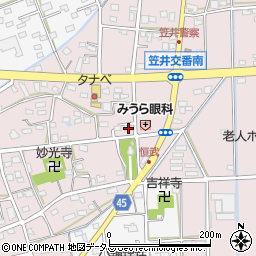 静岡県浜松市中央区恒武町304周辺の地図