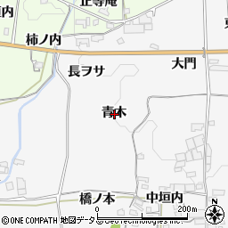 京都府木津川市加茂町河原青木周辺の地図