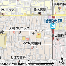 大阪府豊中市服部西町1丁目7周辺の地図