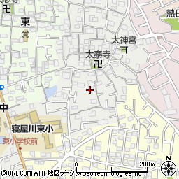 大阪府寝屋川市太秦元町周辺の地図