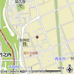 静岡県袋井市延久433-6周辺の地図