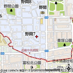 兵庫県伊丹市野間7丁目10周辺の地図