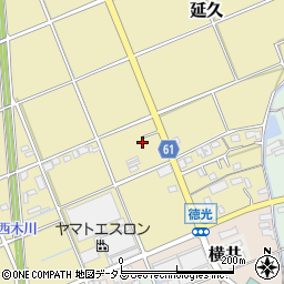 静岡県袋井市延久245周辺の地図