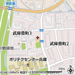 兵庫県尼崎市武庫豊町周辺の地図