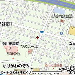 静岡県掛川市杉谷南周辺の地図