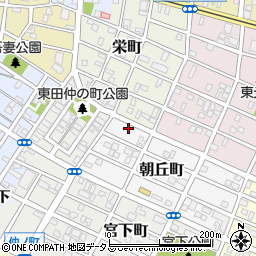 愛知県豊橋市朝丘町3周辺の地図
