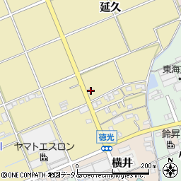 静岡県袋井市延久153-1周辺の地図