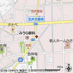 静岡県浜松市中央区恒武町784周辺の地図