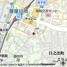 餃子の王将寝屋川市駅前店周辺の地図