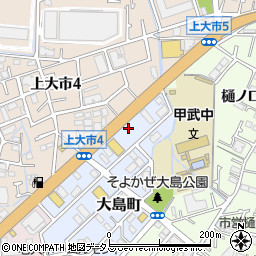 兵庫県西宮市大島町6周辺の地図