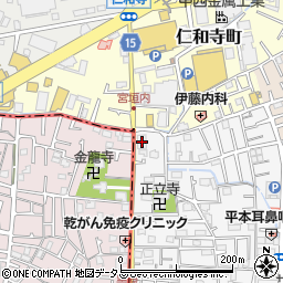 大阪府寝屋川市黒原城内町16-37周辺の地図