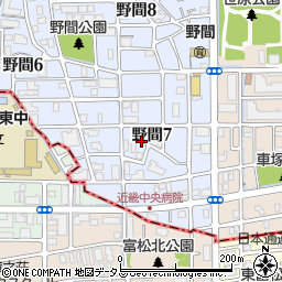 兵庫県伊丹市野間7丁目周辺の地図