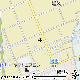 静岡県袋井市延久225-16周辺の地図