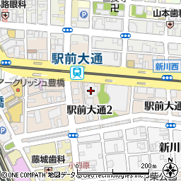 愛知県豊橋市駅前大通周辺の地図