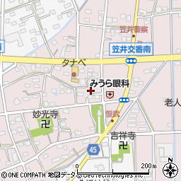 静岡県浜松市中央区恒武町303周辺の地図